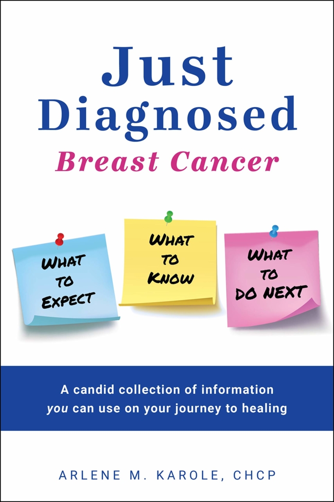 Cover of a book called Just diagnosed Breast Cancer: what to expect, what to know, what to do next