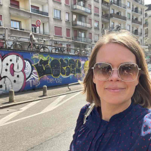 a woman taking a selfie