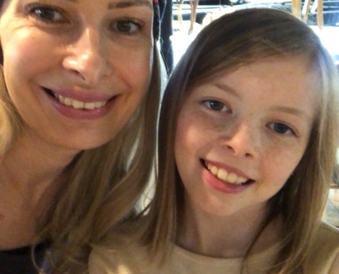 Liz with her daughter