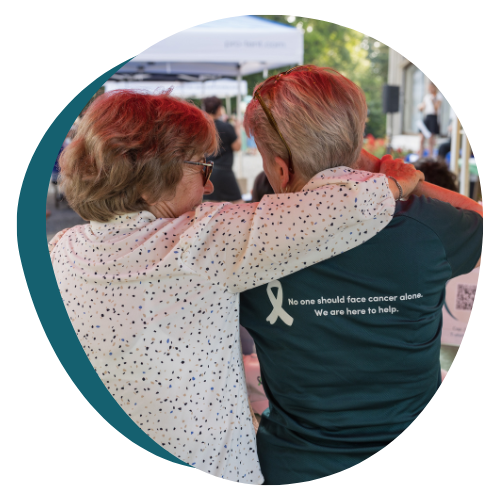 Two volunteers at the Cancer Support Switzerland 25th Anniversary Celebration.