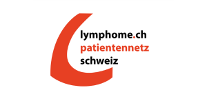 red and black logo for lympome.ch